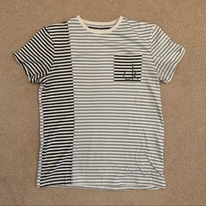 Calvin Klein Black/Grey Stripe Shirt w/ pocket